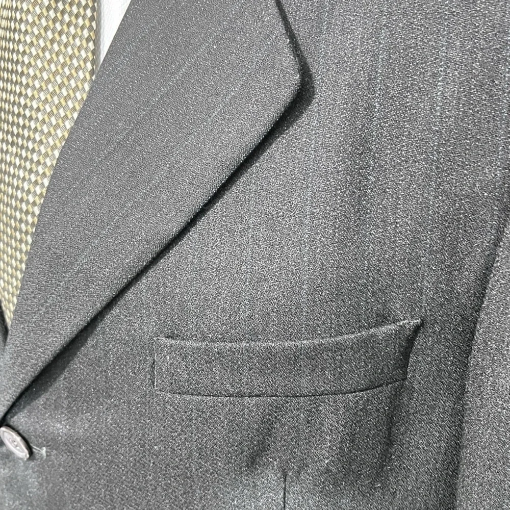 Classic Gray Men's Blazer with a slightly Blue Pinstripe very Subtle☑️VEN50 - Picture 6 of 12
